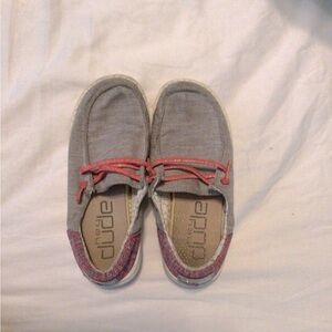 Hey Dude Kids Gray and Pink Shoes